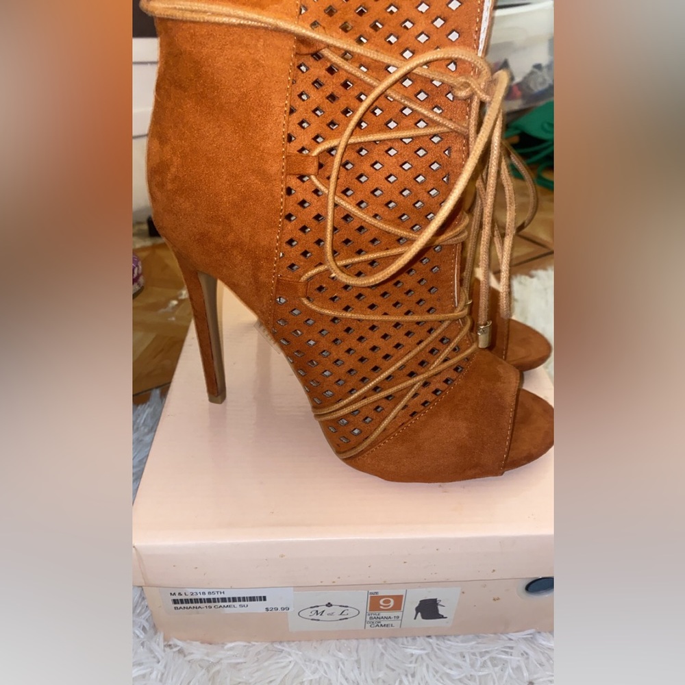 Cognac Booties - Picture 2 of 3